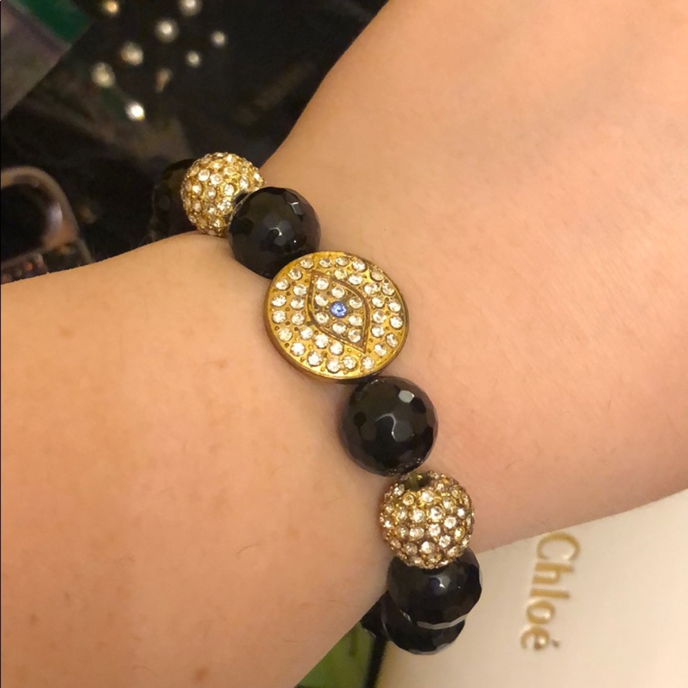 Evil eye healing stone bracelet